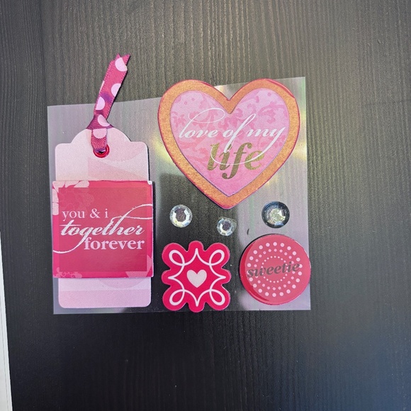 Pink & Red Valentine - Scrapbooking Bundle of Paper and Stickers - Picture 9 of 9